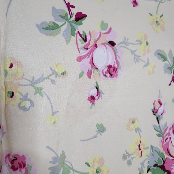 Zara Satin Effect Cut Out Sides Yellow Floral Mini Dress Size Medium - Picture 12 of 12